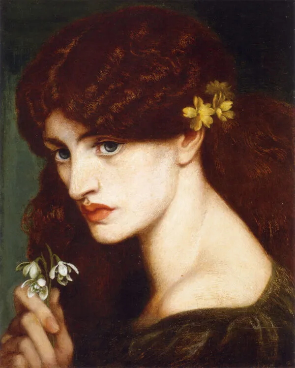 Blanzifiore (1873) by Dante Gabriel Rossetti — original painting reproduced as a hand-painted oil on canvas