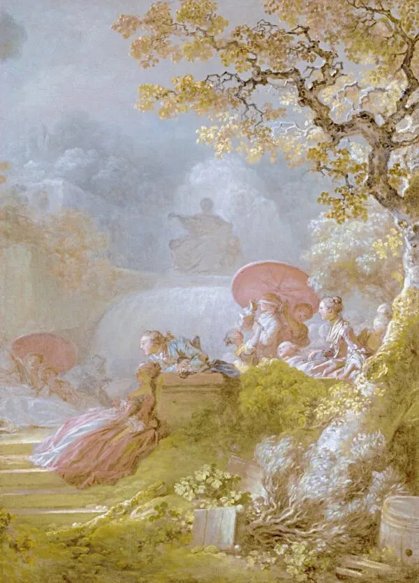 Blind Man's Buff (1777) by Jean-Honoré Fragonard — original painting reproduced as a hand-painted oil on canvas