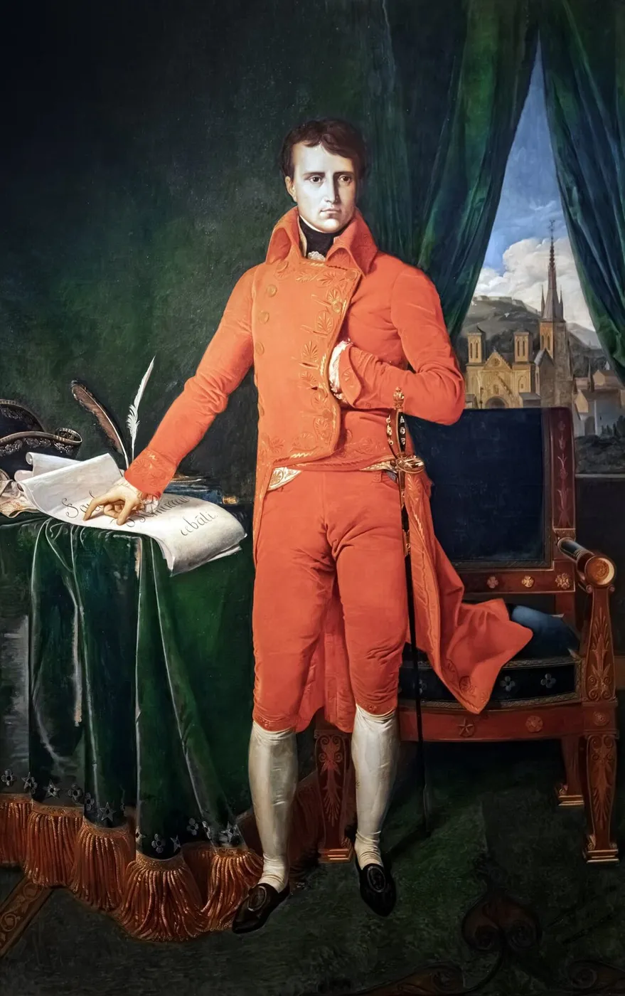 Bonaparte, First Consul (1803) by Jean-Auguste-Dominique Ingres — original painting reproduced as a hand-painted oil on canvas