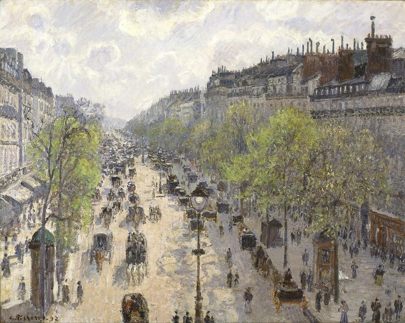 Boulevard Montmartre, Spring — Camille Pissarro