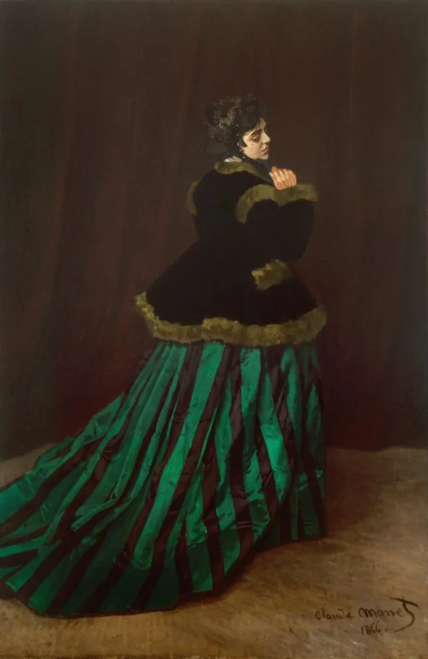 Camille (1866) by Claude Monet — original painting reproduced as a hand-painted oil on canvas