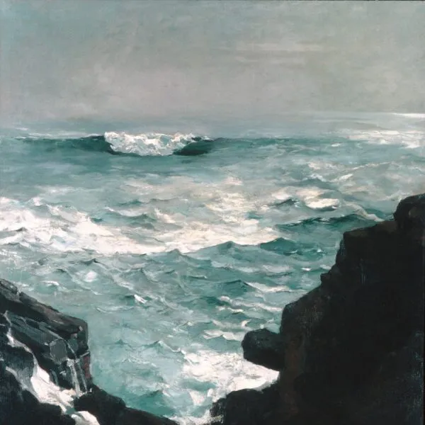 Cannon Rock (1895) by Winslow Homer — original painting reproduced as a hand-painted oil on canvas