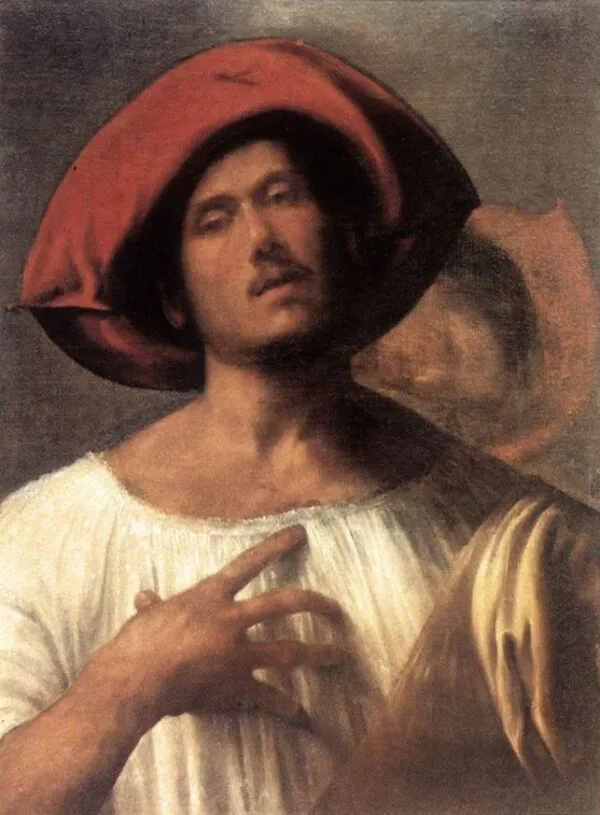 Cantore appassionato (1508) by Giorgione — original painting reproduced as a hand-painted oil on canvas