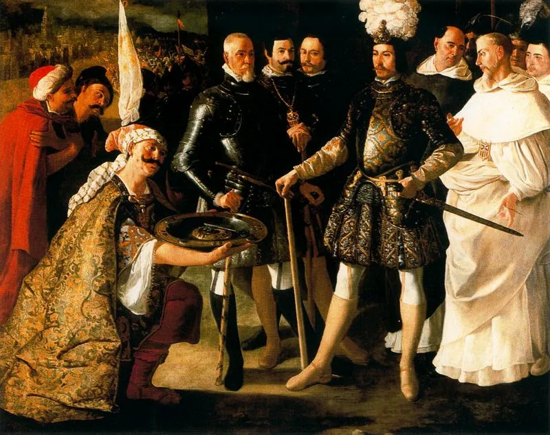 Capture of Seville (1629) by Francisco de Zurbarán — original painting reproduced as a hand-painted oil on canvas
