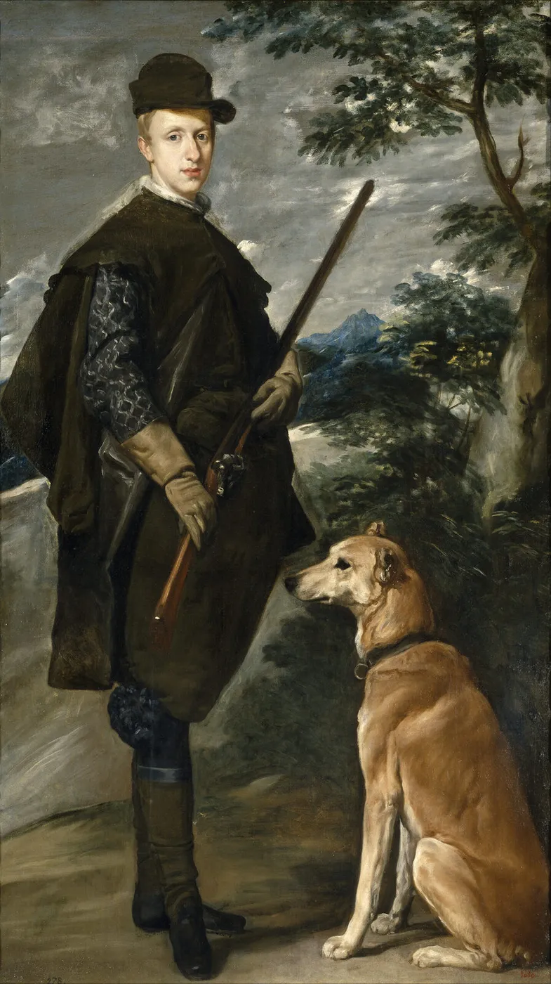 Cardinal-Infante Ferdinand of Austria, in Hunting Dress (1632) by Diego Velázquez — original painting reproduced as a hand-painted oil on canvas