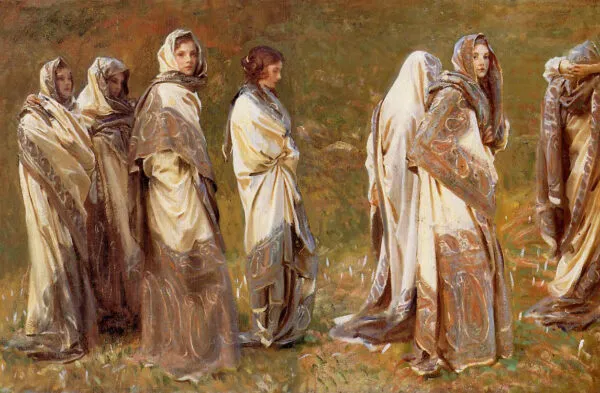 Cashmere (1908) by John Singer Sargent — original painting reproduced as a hand-painted oil on canvas