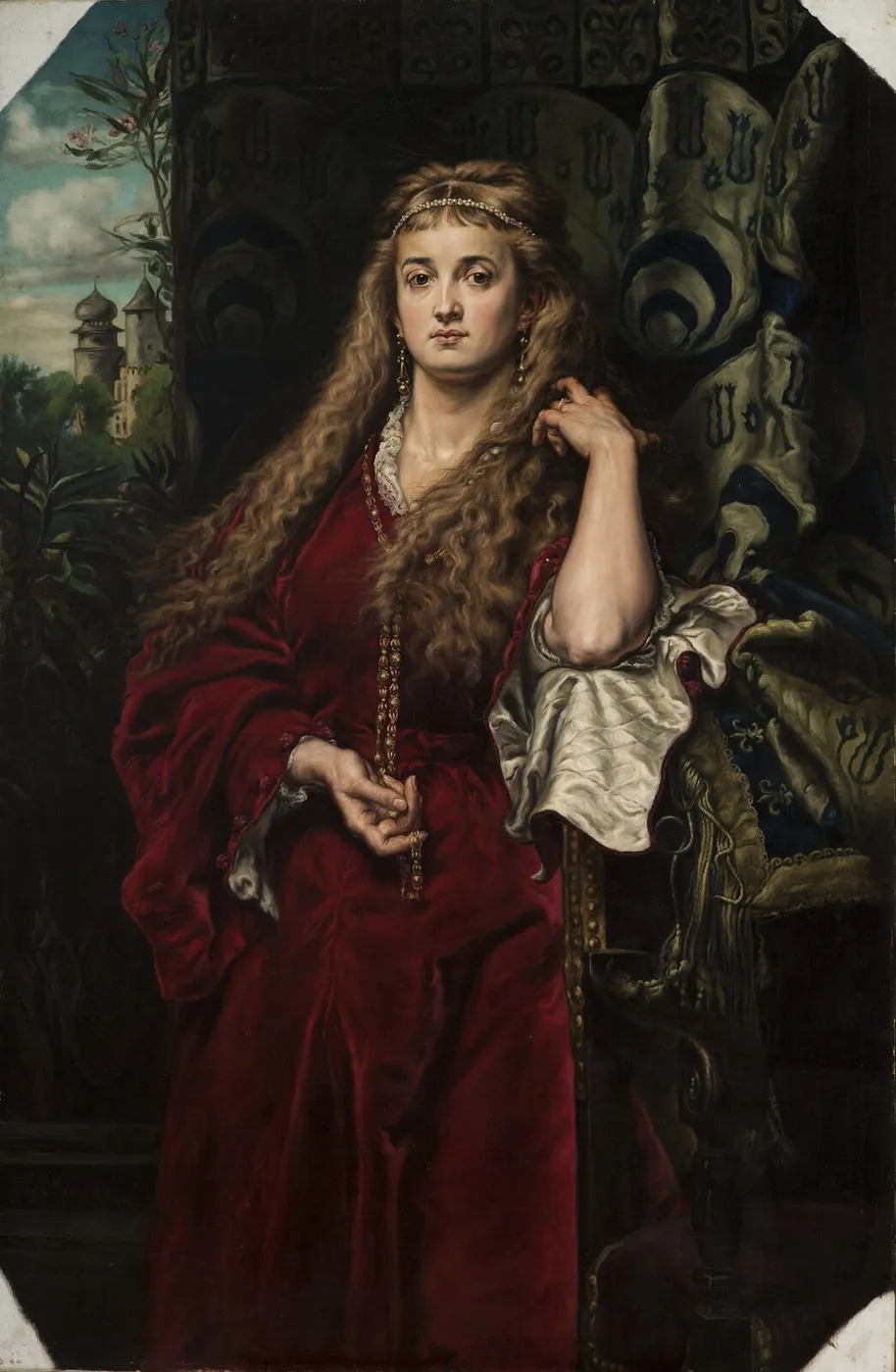 Castellan's Daughter (1934) by Jan Matejko — original painting reproduced as a hand-painted oil on canvas