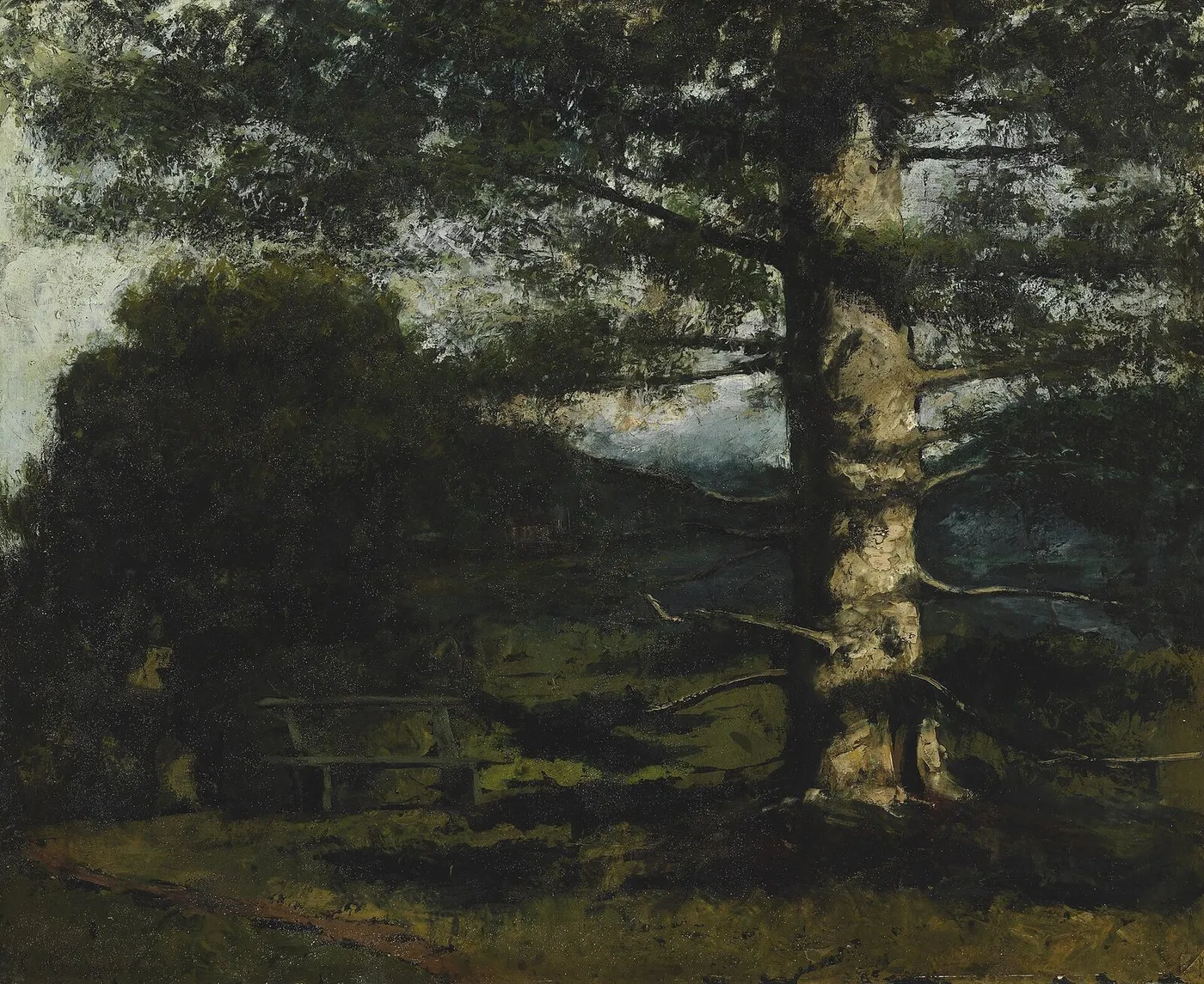 Cedar Tree at Hauteville — Gustave Courbet