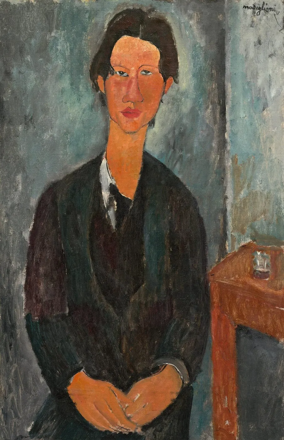 Chaim Soutine (1916) by Amedeo Modigliani — original painting reproduced as a hand-painted oil on canvas