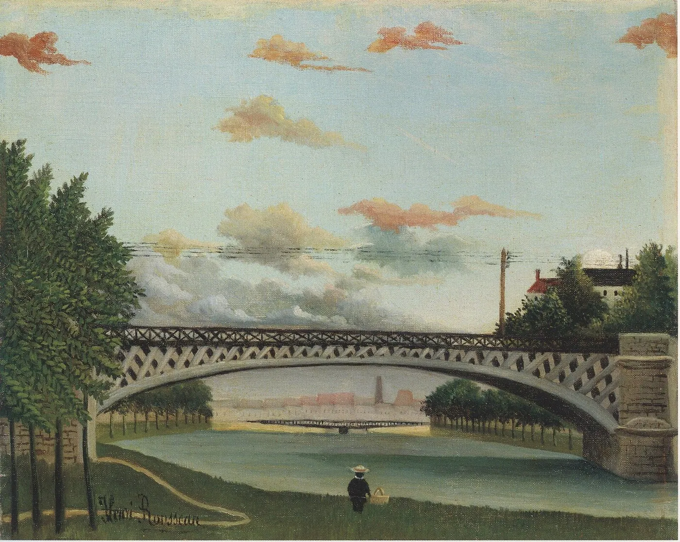 Charenton-le-Pont (1905) by Henri Rousseau — original painting reproduced as a hand-painted oil on canvas