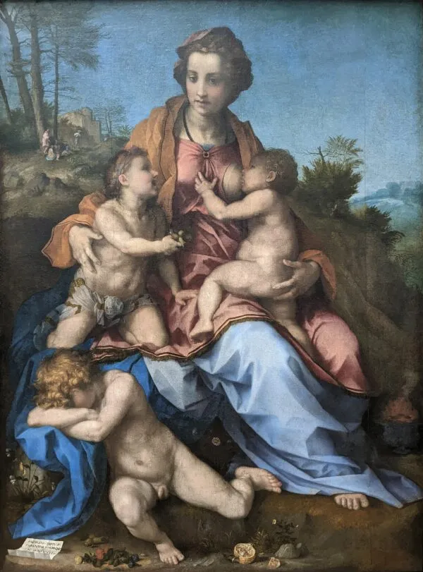 Charity (1518) by Andrea del Sarto — original painting reproduced as a hand-painted oil on canvas