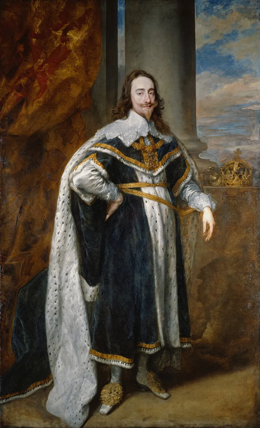 Charles I (1600-1649) (1636) by Anthony van Dyck — original painting reproduced as a hand-painted oil on canvas