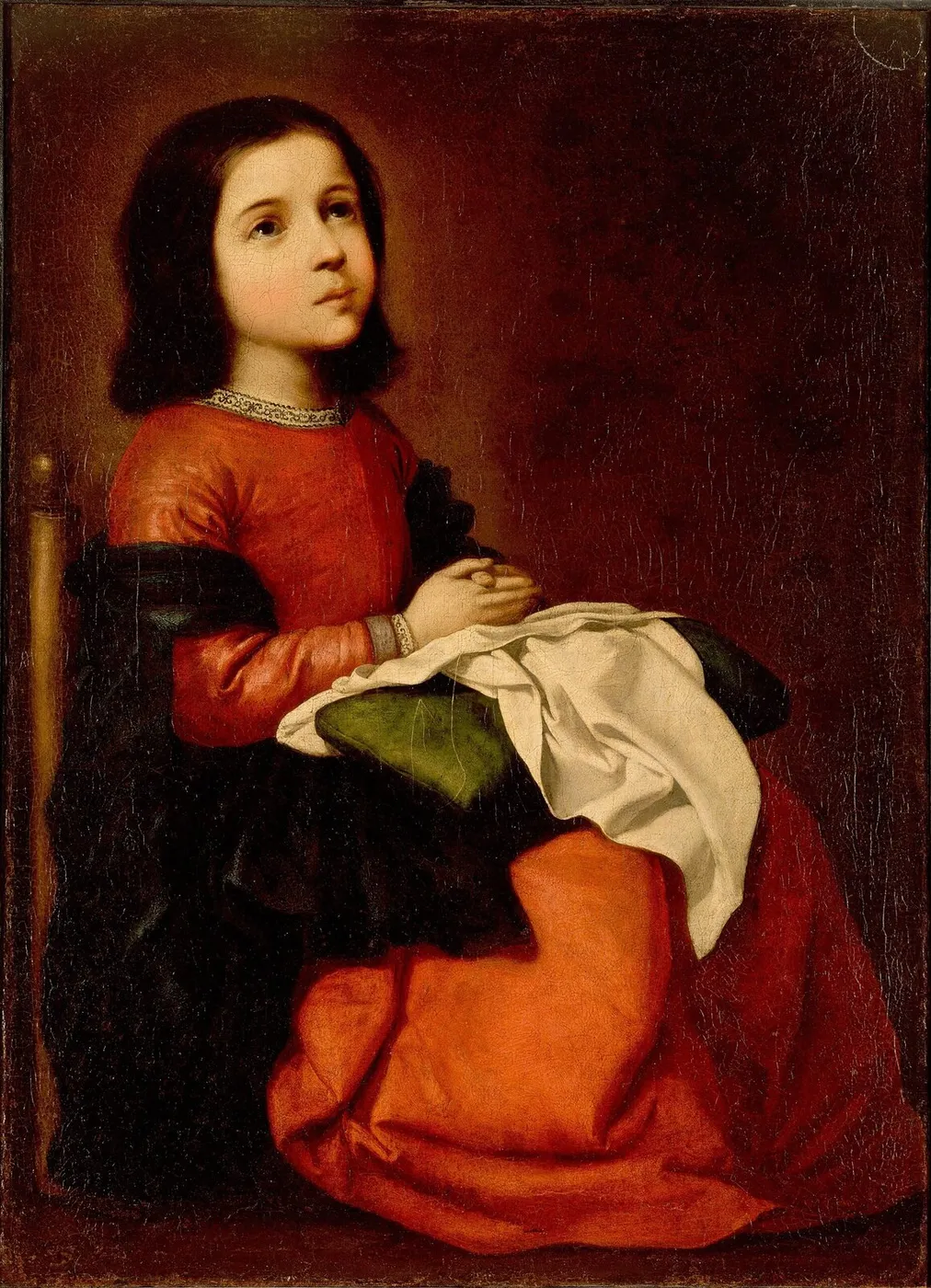 Childhood of the Virgin (1658) by Francisco de Zurbarán — original painting reproduced as a hand-painted oil on canvas