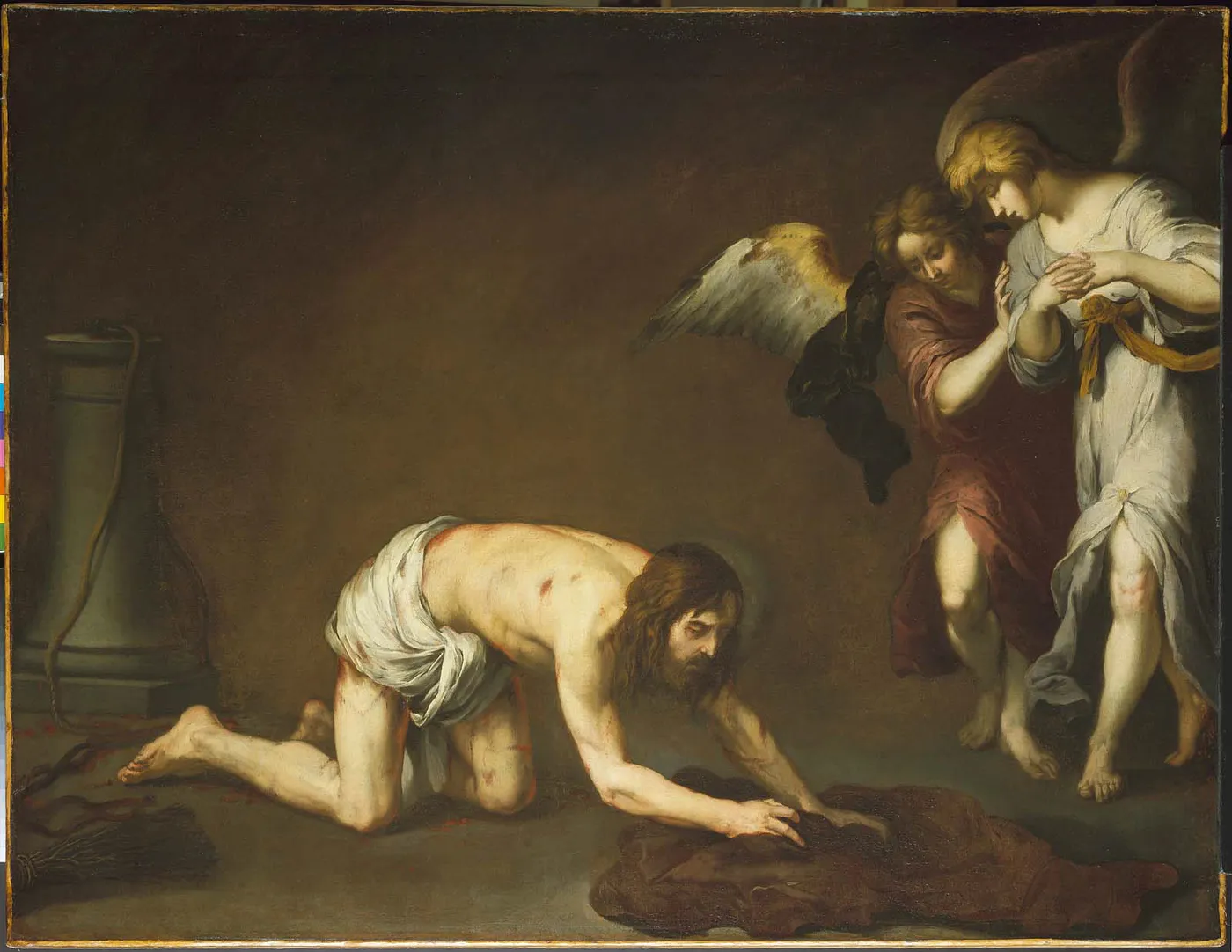 Christ after the Flagellation (1660) by Bartolomé Esteban Murillo — original painting reproduced as a hand-painted oil on canvas