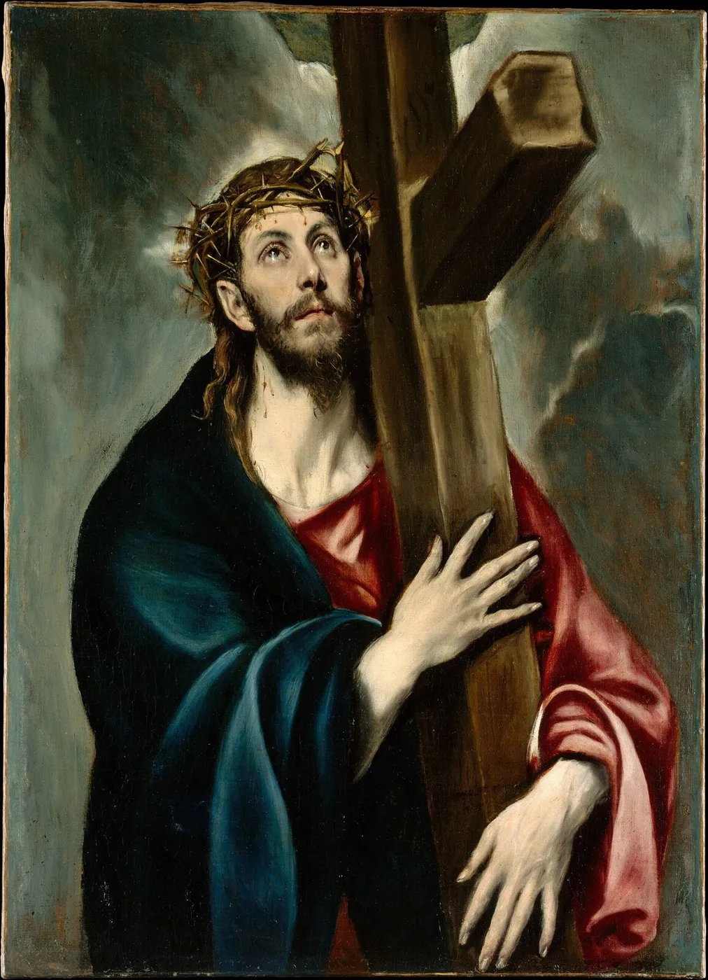 Christ Carrying the Cross (1580) by El Greco — original painting reproduced as a hand-painted oil on canvas