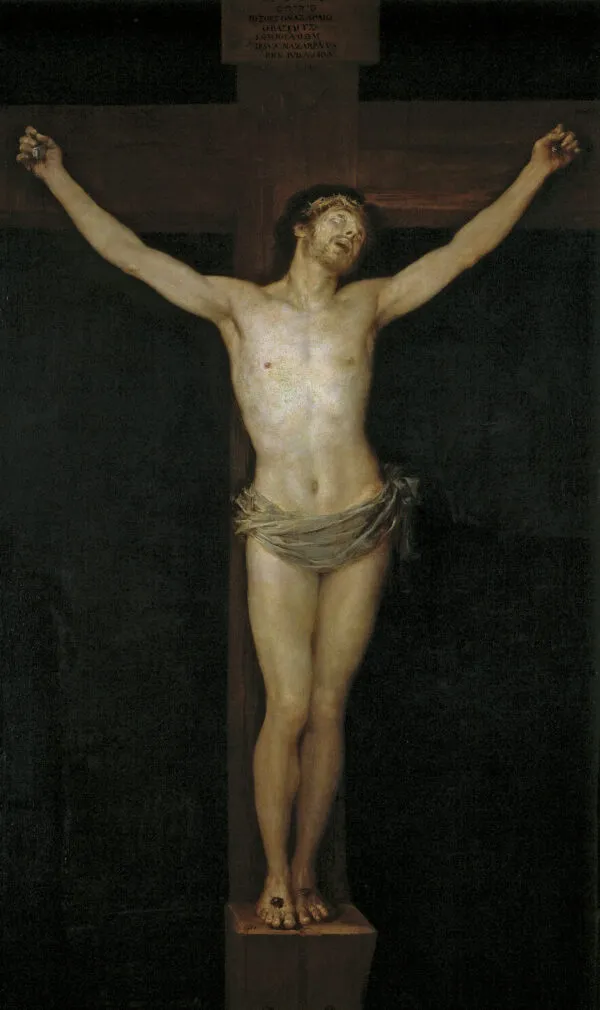 Christ Crucified (1780) by Francisco Goya — original painting reproduced as a hand-painted oil on canvas