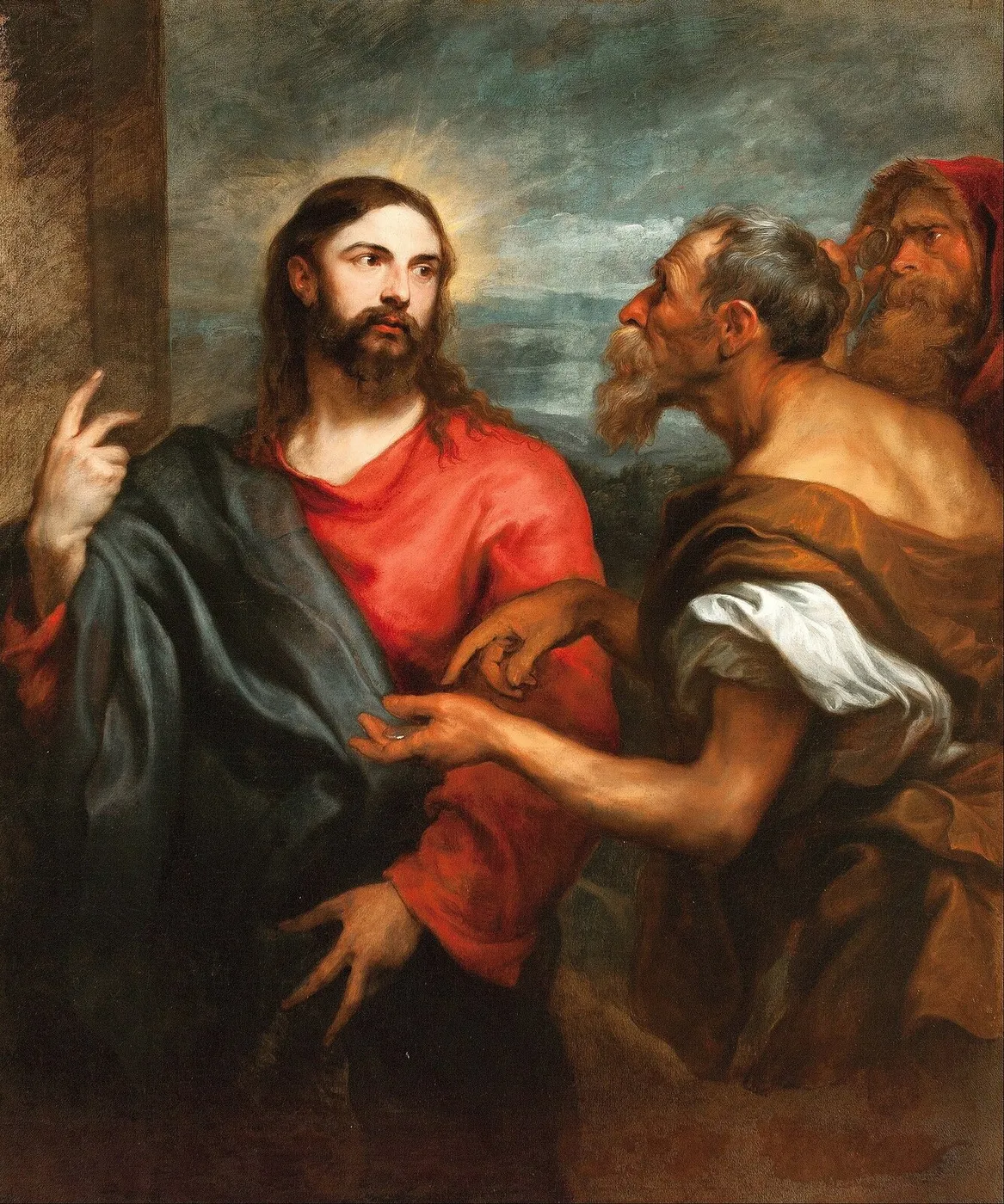 Christ of the Coin (1625) by Anthony van Dyck — original painting reproduced as a hand-painted oil on canvas