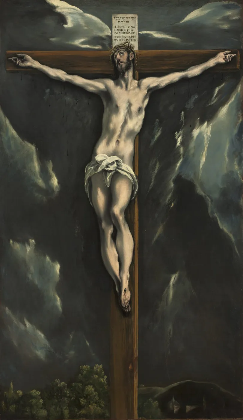 Christ on the Cross (1600) by El Greco — original painting reproduced as a hand-painted oil on canvas