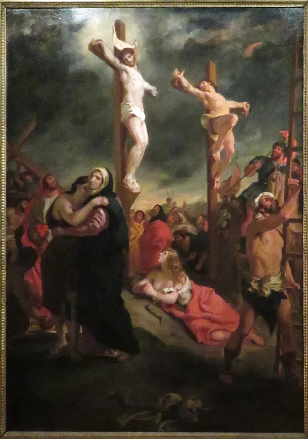 Christ on the Cross (1835) by Eugène Delacroix — original painting reproduced as a hand-painted oil on canvas