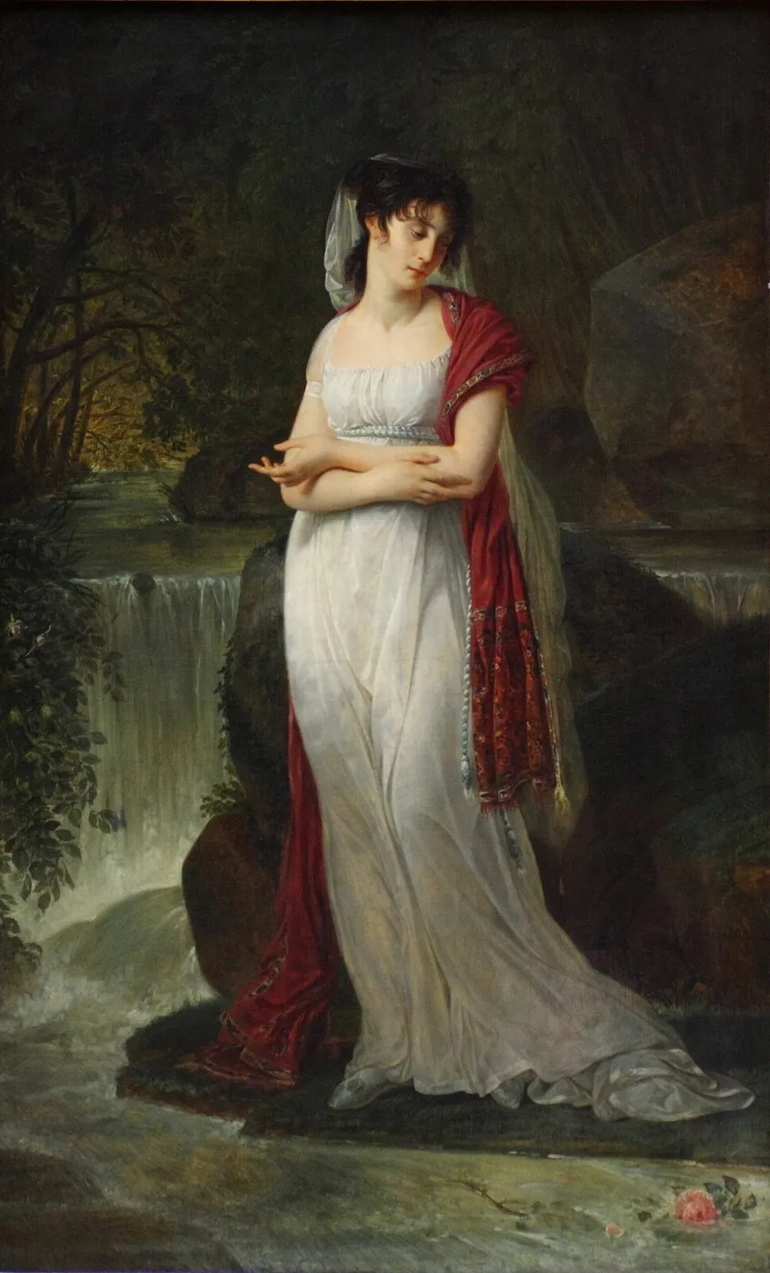 Christine Boyer (1800) by Antoine-Jean Gros — original painting reproduced as a hand-painted oil on canvas