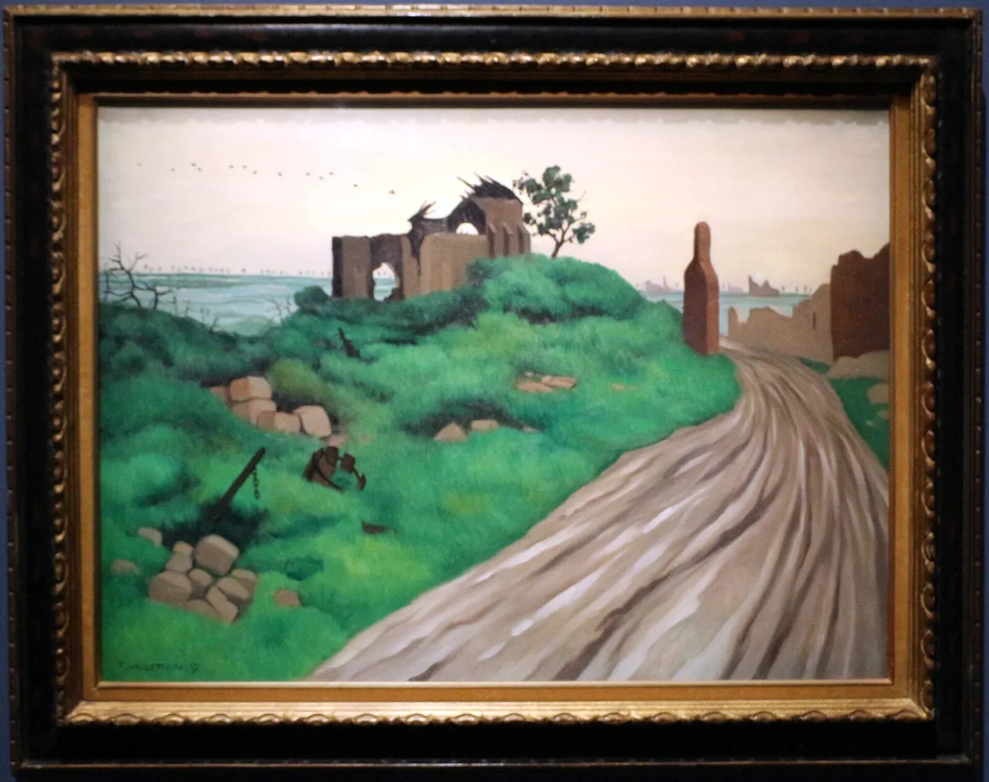 Church ruins in Hurlus (1917) by Félix Vallotton — original painting reproduced as a hand-painted oil on canvas
