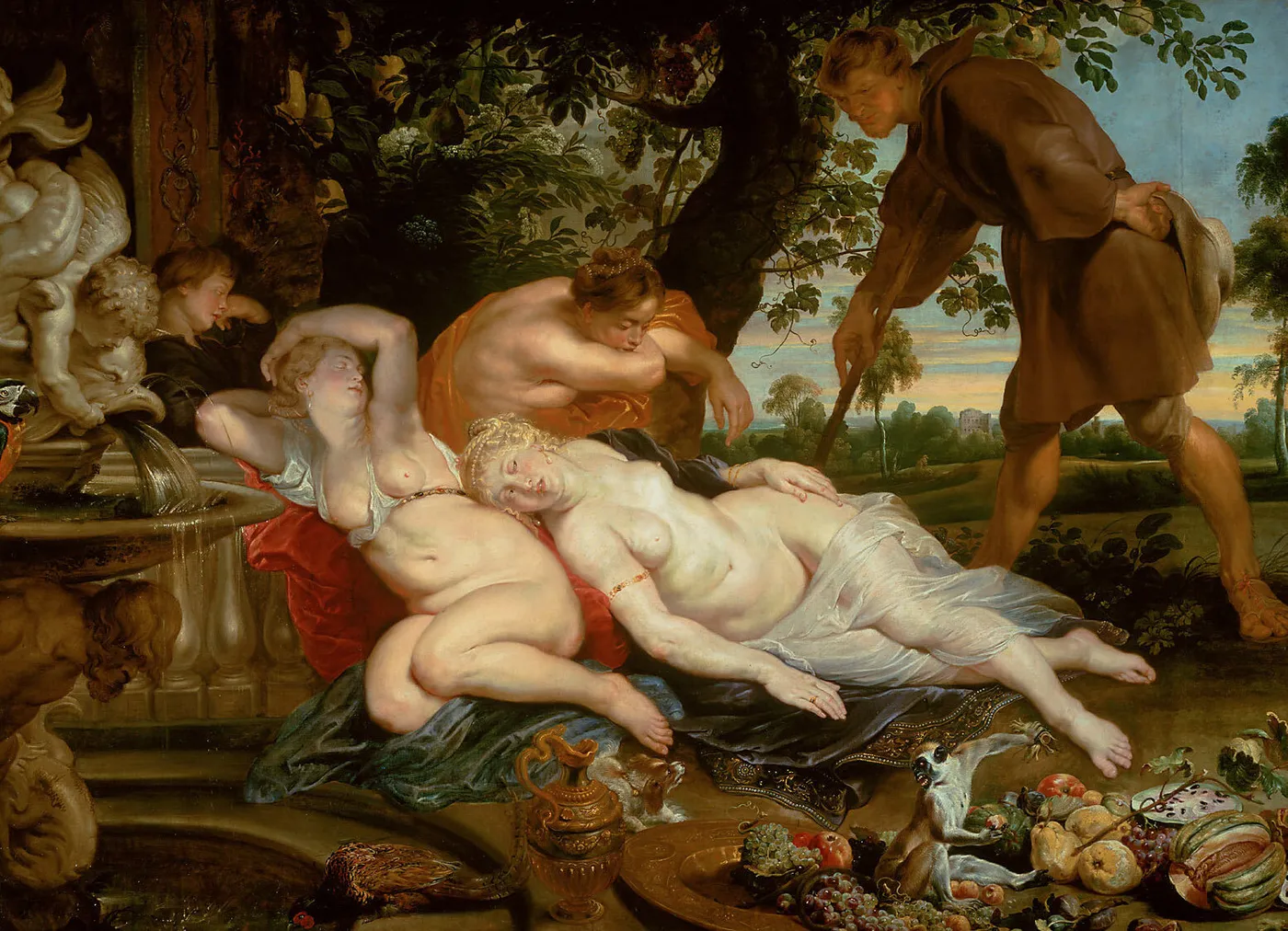 Cimone and Efigenia (1617) by Peter Paul Rubens — original painting reproduced as a hand-painted oil on canvas