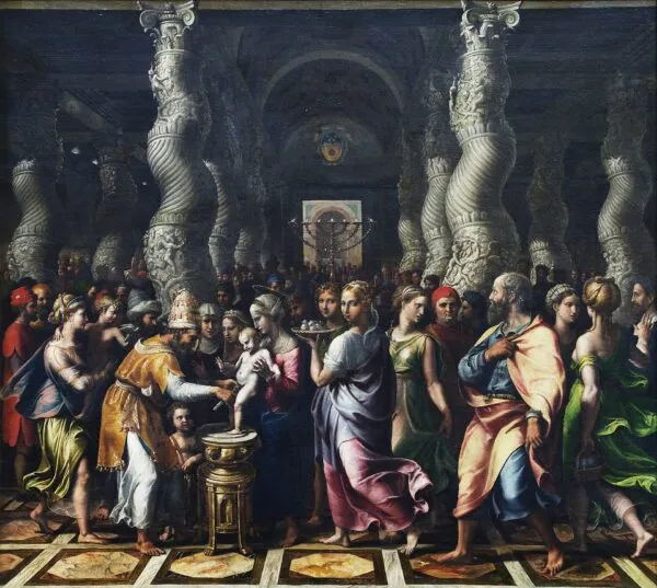 Circumcision (1525) by Giulio Romano — original painting reproduced as a hand-painted oil on canvas