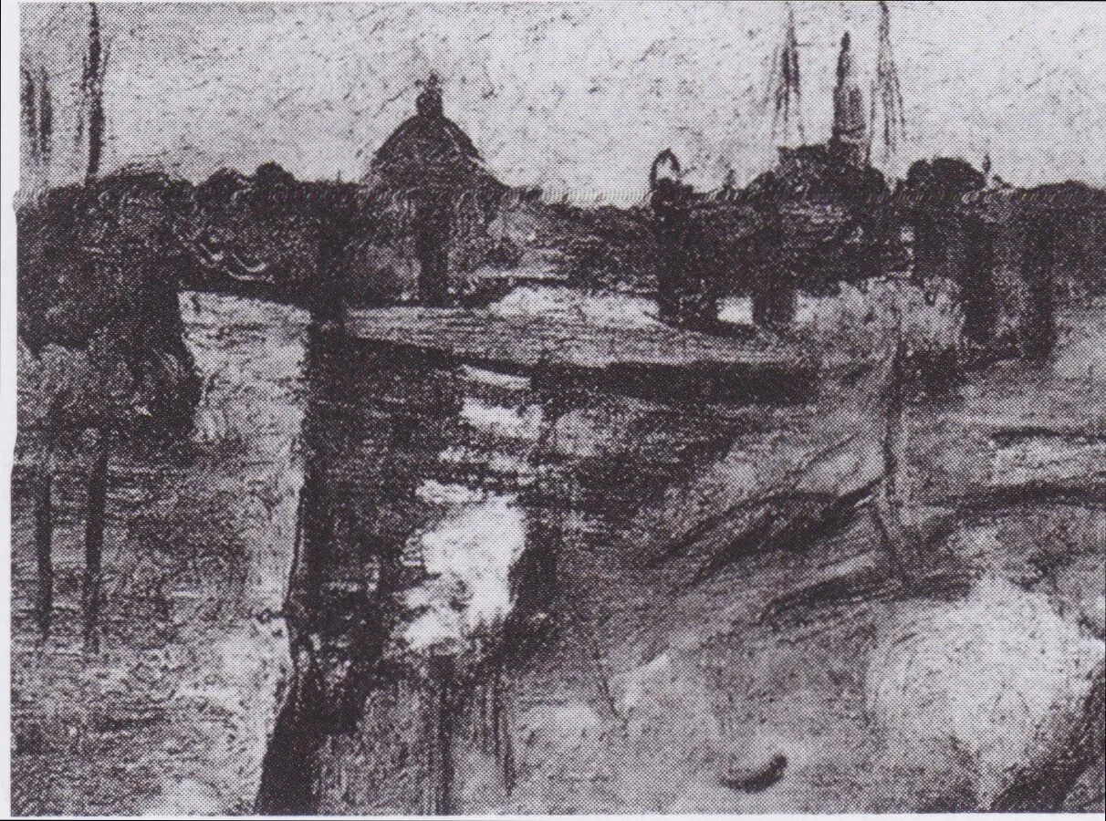 City View of Amsterdam (1885) by Vincent van Gogh — original painting reproduced as a hand-painted oil on canvas