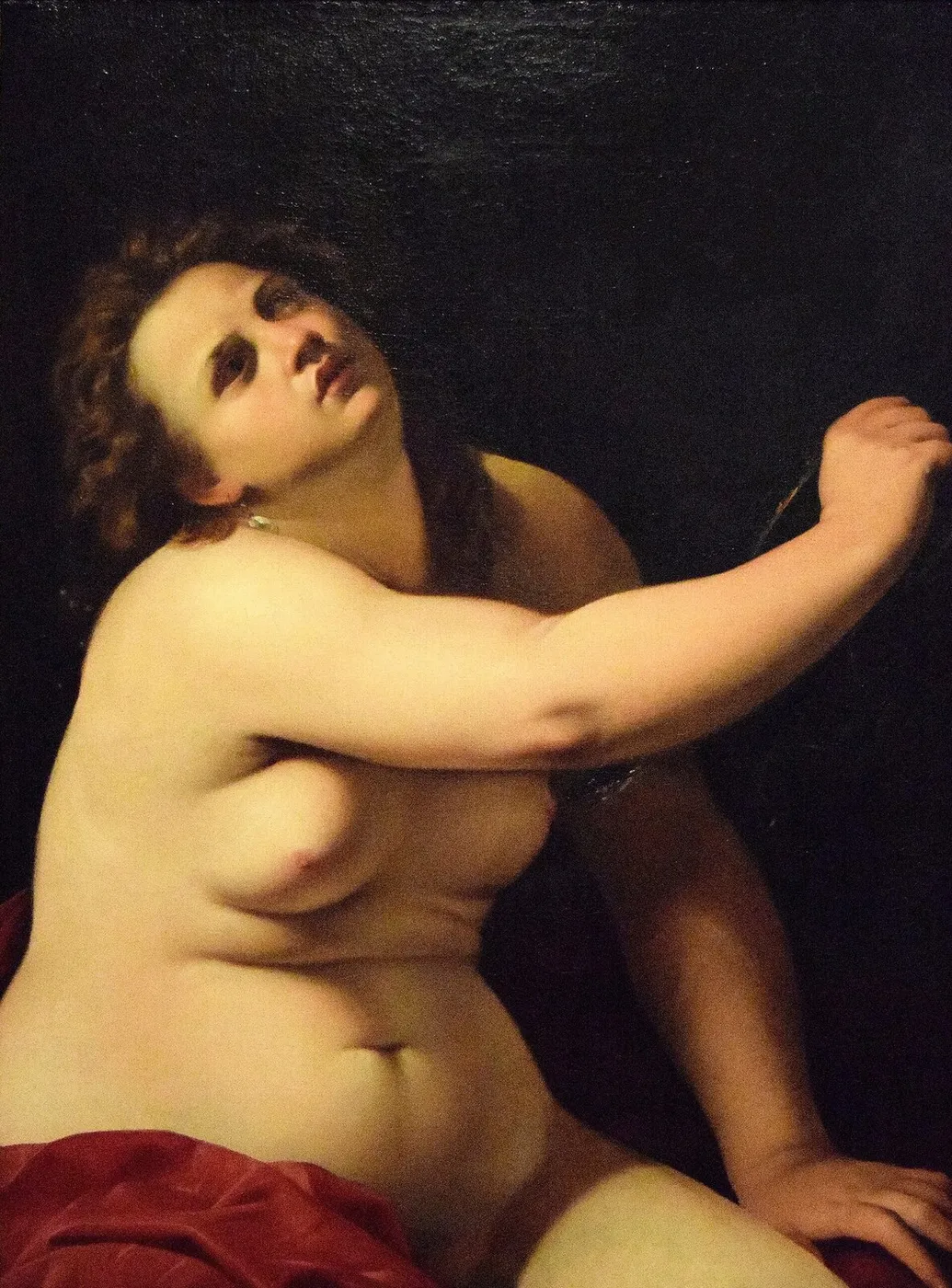 Cleopatra (1620) by Artemisia Gentileschi — original painting reproduced as a hand-painted oil on canvas
