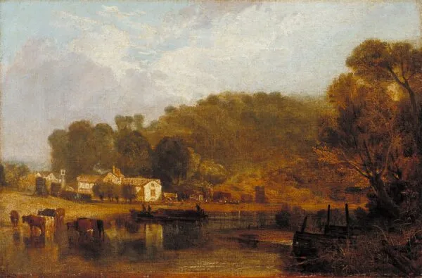 Cliveden on Thames (1807) by J. M. W. Turner — original painting reproduced as a hand-painted oil on canvas