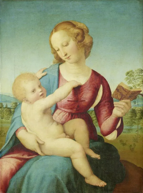 Colonna Madonna (1500) by Raphael — original painting reproduced as a hand-painted oil on canvas