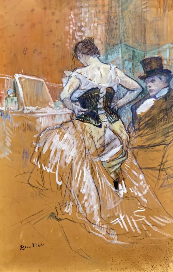 Conquête de passage (1896) by Henri de Toulouse-Lautrec — original painting reproduced as a hand-painted oil on canvas