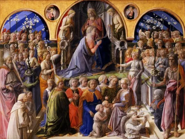 Coronation of the Virgin (1441) by Filippo Lippi — original painting reproduced as a hand-painted oil on canvas