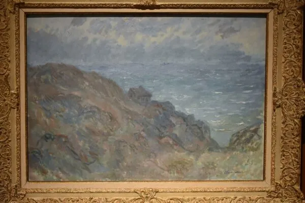 Cottage on the Cliffs near Varengeville (1896) by Claude Monet — original painting reproduced as a hand-painted oil on canvas