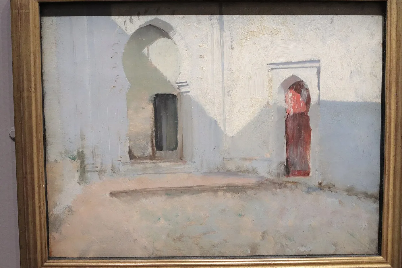 Courtyard, Tétouan, Morocco (1880) by John Singer Sargent — original painting reproduced as a hand-painted oil on canvas