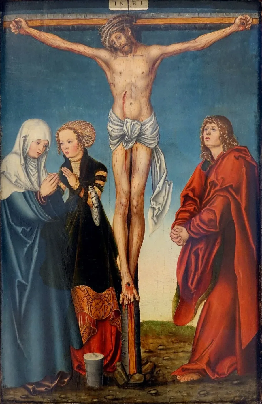 Crucifixion (1517) by Lucas Cranach the Elder — original painting reproduced as a hand-painted oil on canvas