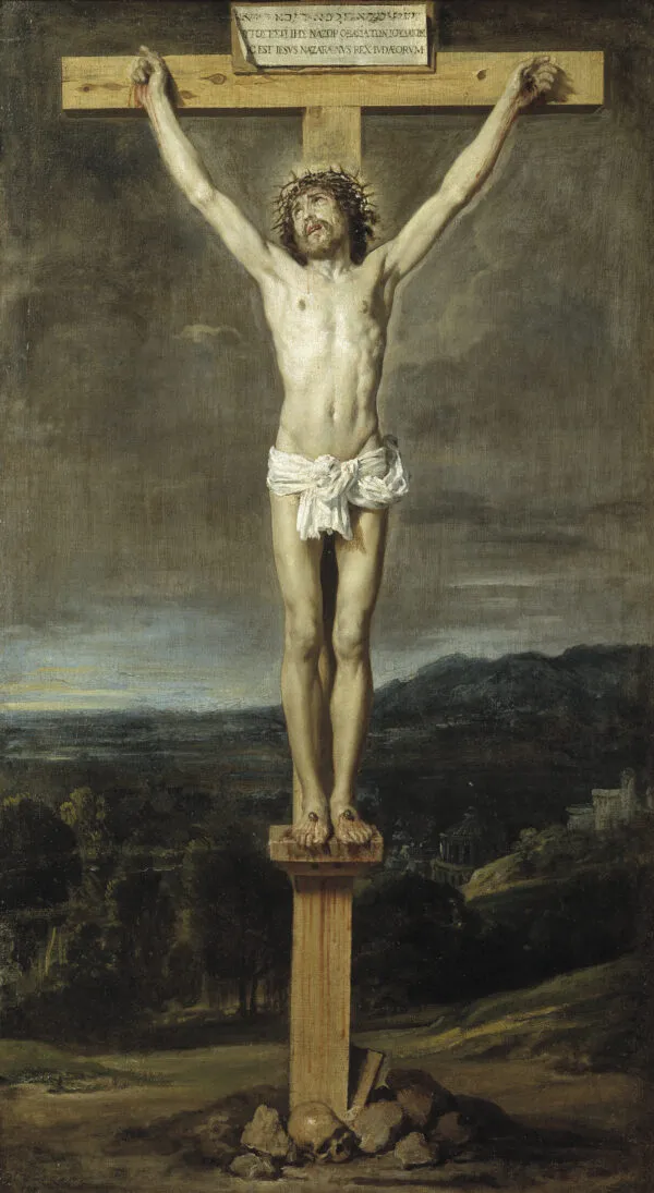 Crucifixion of Christ (1631) by Diego Velázquez — original painting reproduced as a hand-painted oil on canvas