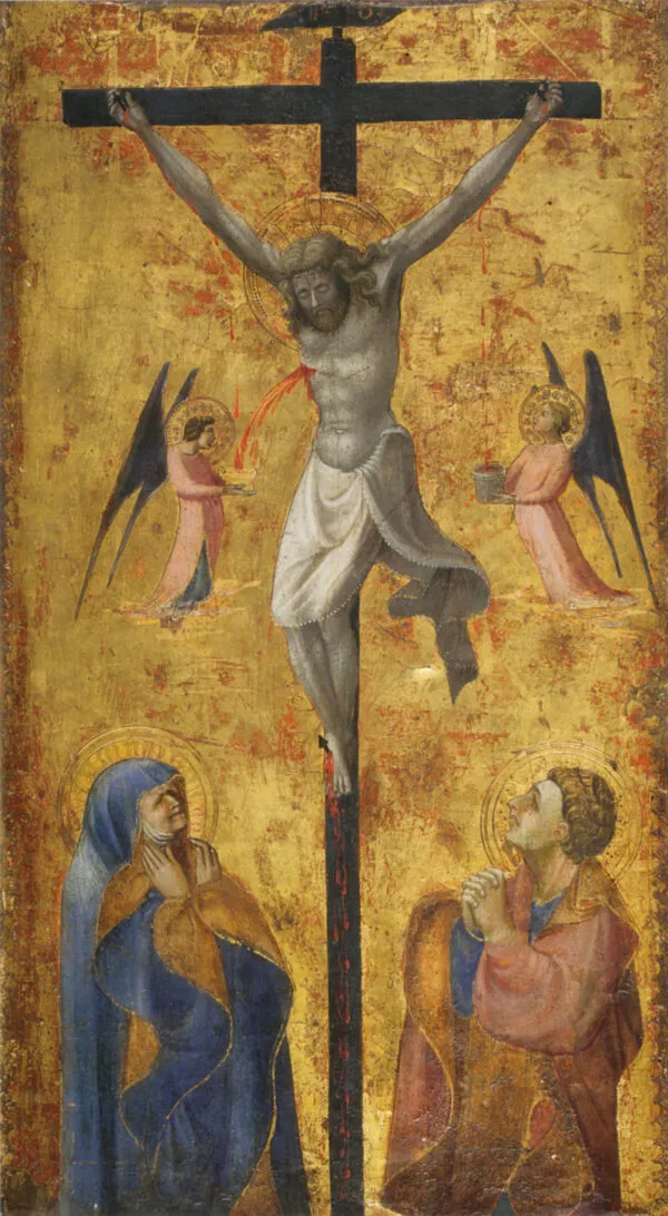 Crucifixion of Christ (1423) by Paolo Uccello — original painting reproduced as a hand-painted oil on canvas
