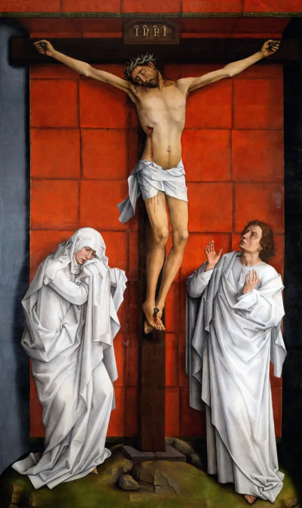 Crucifixion of Scheut (1454) by Rogier van der Weyden — original painting reproduced as a hand-painted oil on canvas