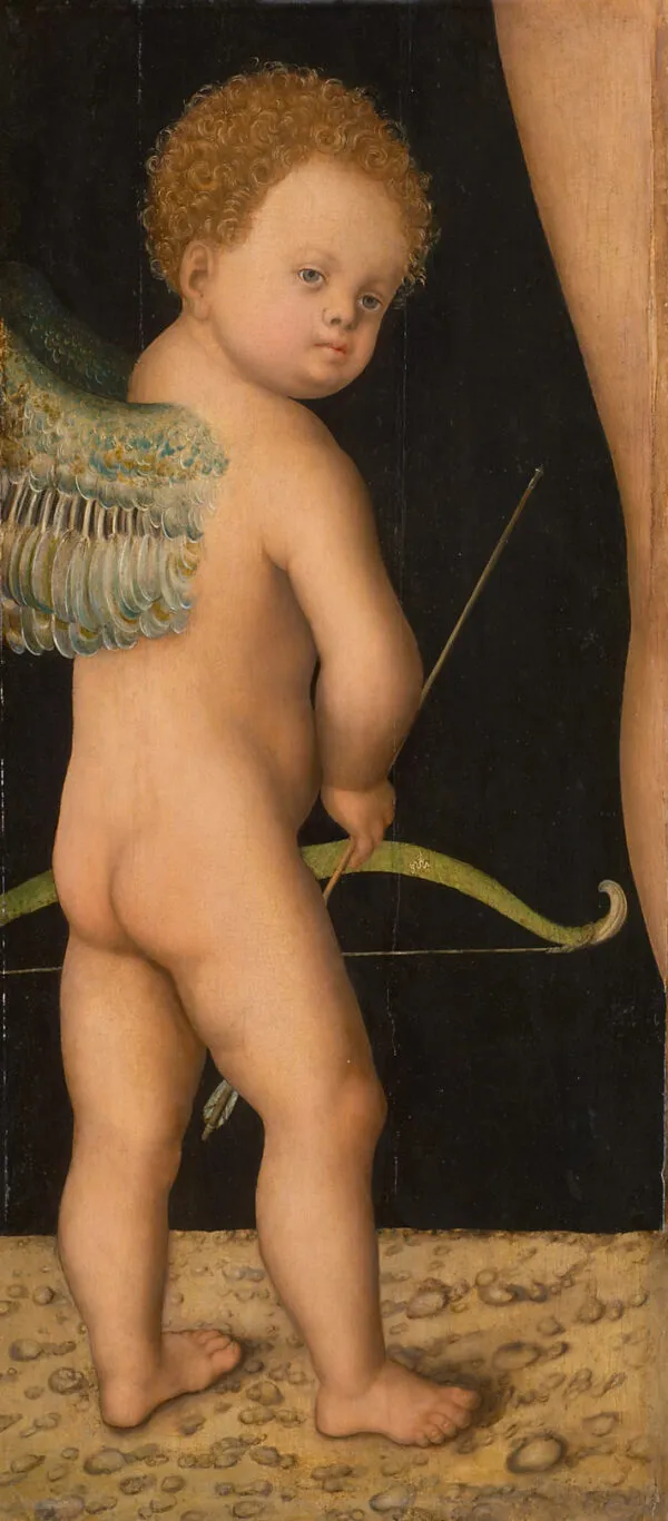 Cupid (1530) by Lucas Cranach the Elder — original painting reproduced as a hand-painted oil on canvas