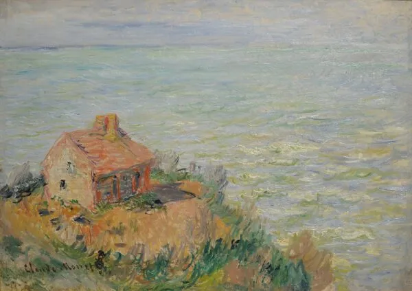 Customs House. Afternoon Effect (1882) by Claude Monet — original painting reproduced as a hand-painted oil on canvas