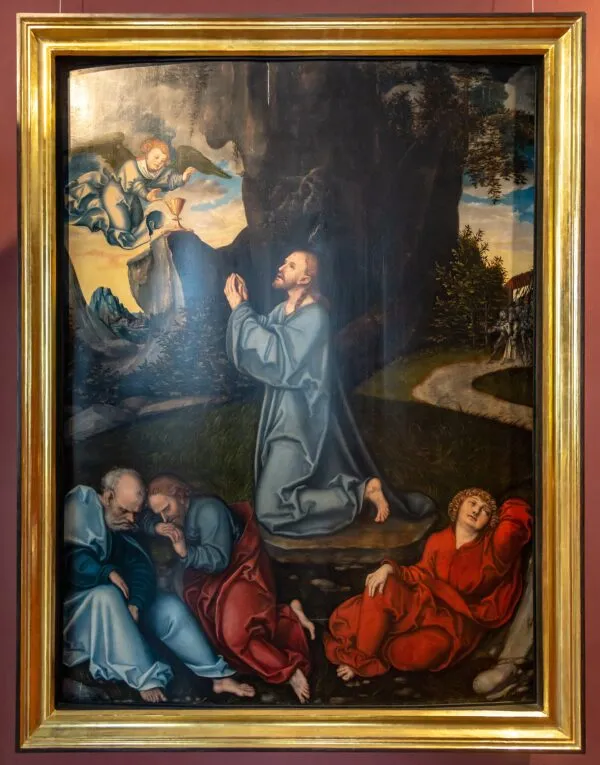 Cycle of Passion: The Agony in the Garden (1537) by Lucas Cranach the Elder — original painting reproduced as a hand-painted oil on canvas
