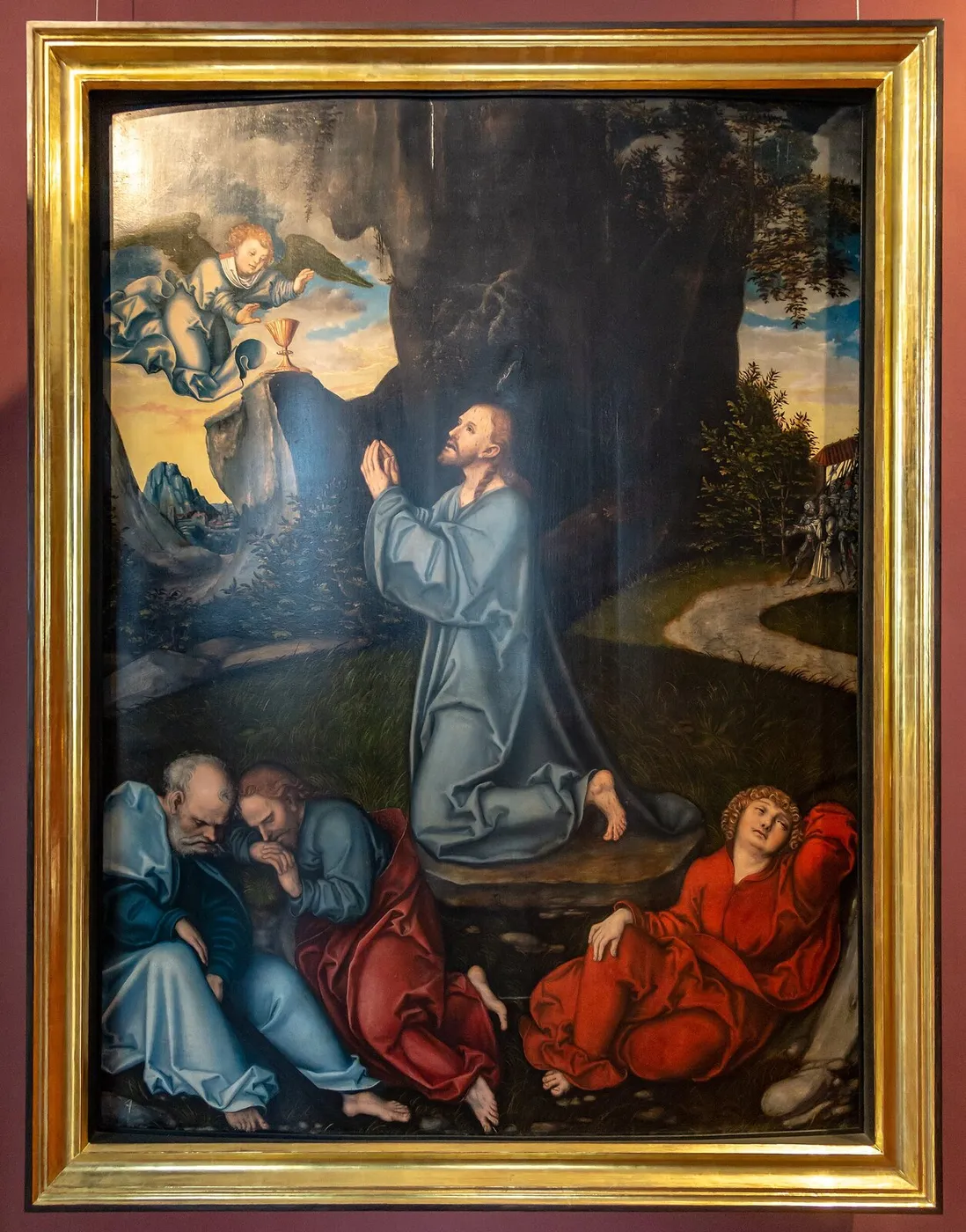 Cycle of Passion: The Agony in the Garden (1537) by Lucas Cranach the Elder — original painting reproduced as a hand-painted oil on canvas