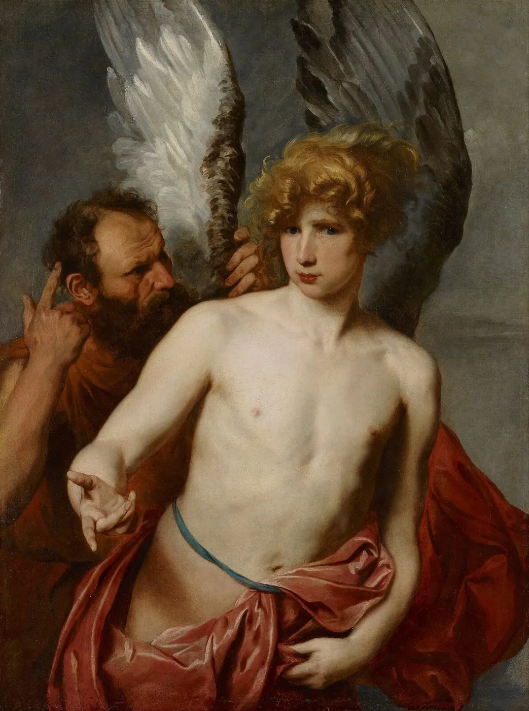 Daedalus and Icarus (1634) by Anthony van Dyck — original painting reproduced as a hand-painted oil on canvas