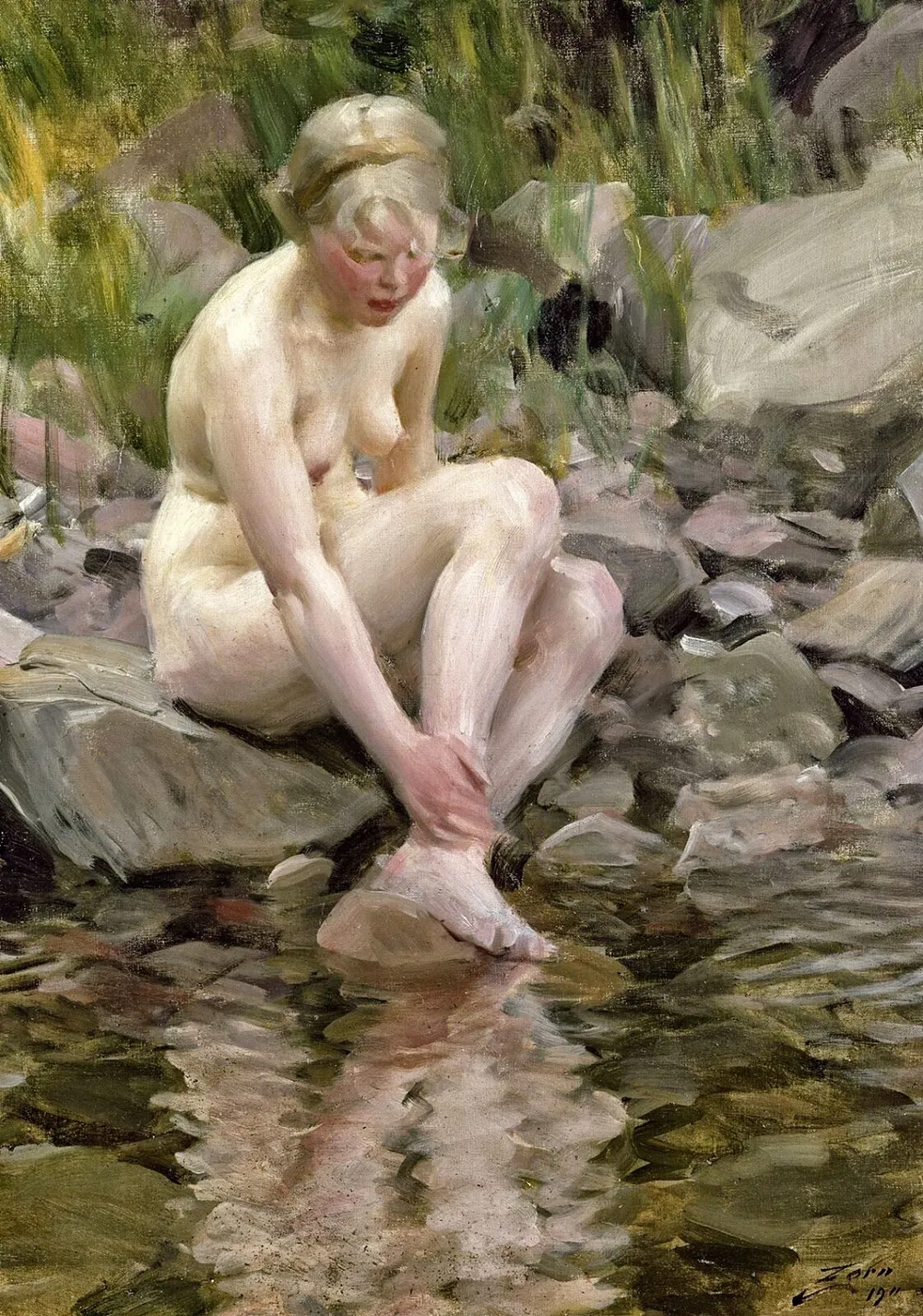 Dagmar (1911) by Anders Zorn — original painting reproduced as a hand-painted oil on canvas