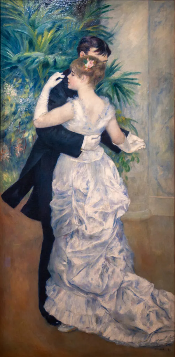 Dance in the City (1883) by Pierre-Auguste Renoir — original painting reproduced as a hand-painted oil on canvas