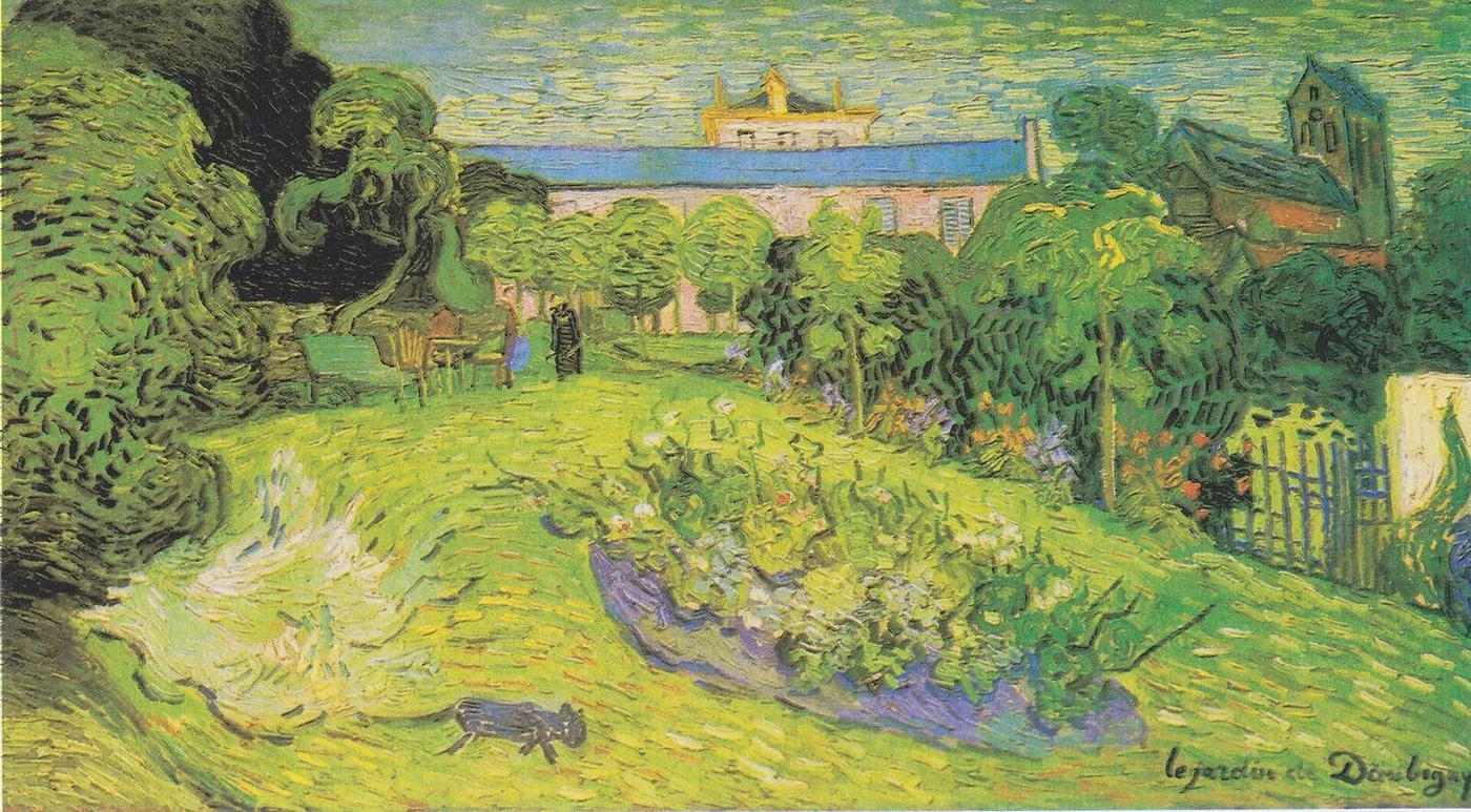 Daubigny's Garden (1890) by Vincent van Gogh — original painting reproduced as a hand-painted oil on canvas