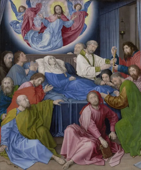 Death of the Virgin (1470) by Hugo van der Goes — original painting reproduced as a hand-painted oil on canvas