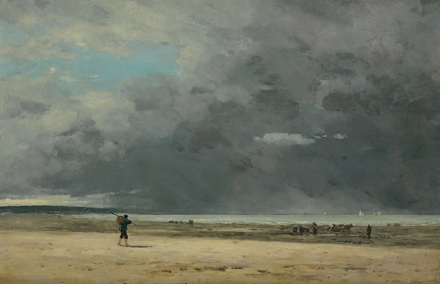 Deauville, marée basse — Eugène Louis Boudin