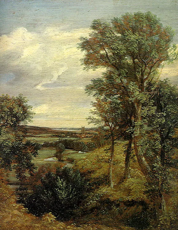 Dedham Vale (1802) by John Constable — original painting reproduced as a hand-painted oil on canvas